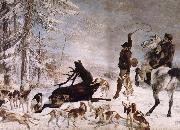 Gustave Courbet The Halali of the Stag oil painting artist